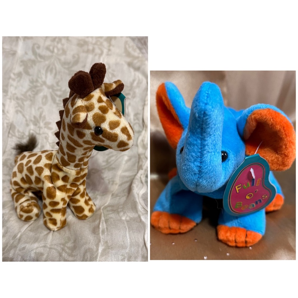 Full of Beans “Stretch” the Giraffe & “Jumbo “ the Elephant